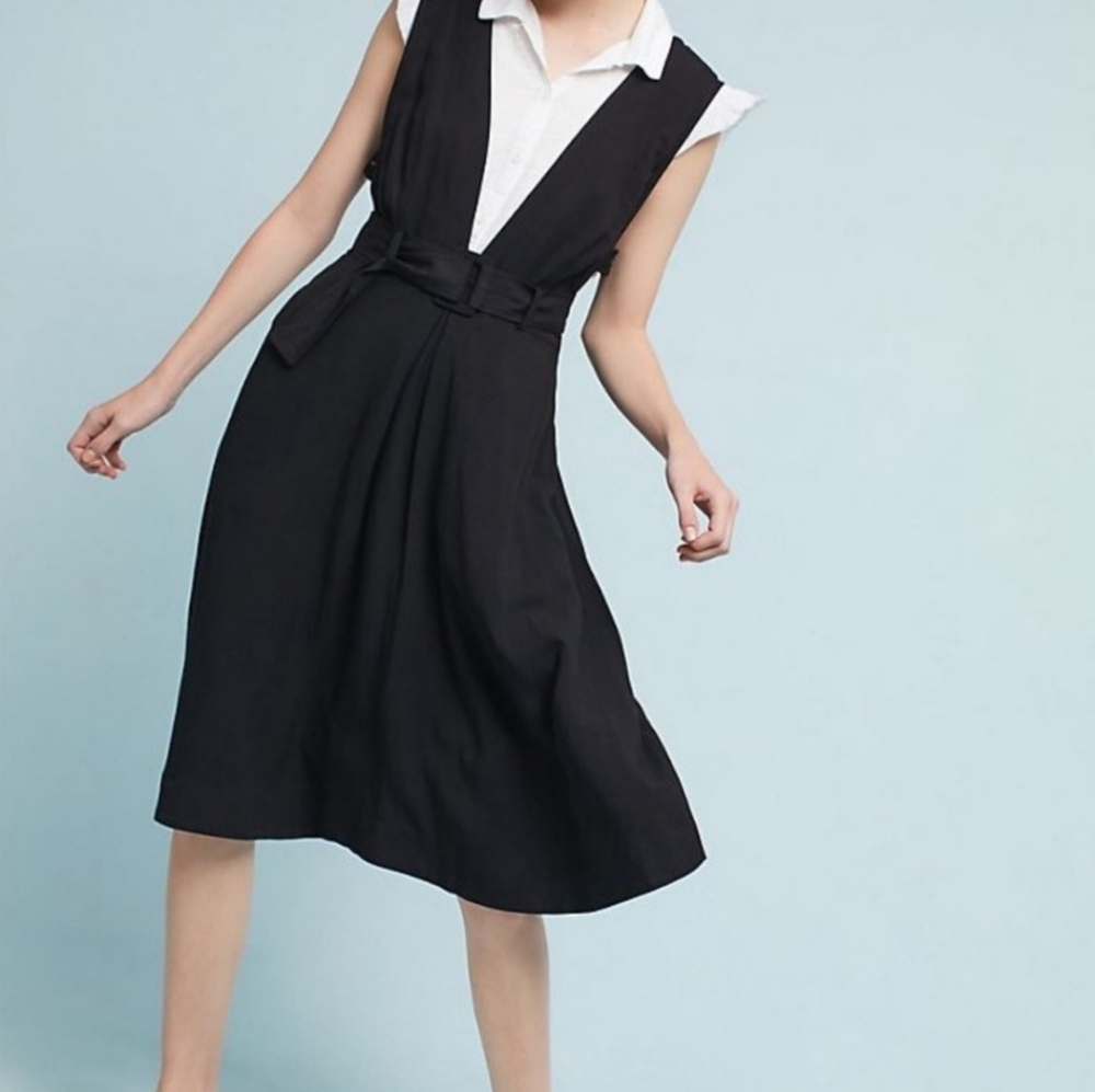 Maeve Black Midi Dress